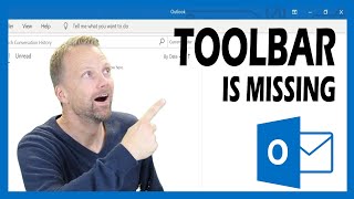 Toolbar is missing in Outlook [upl. by Polito958]