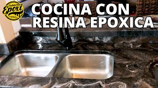 Resina Epoxica Cocina  Cubiertas Epoxi [upl. by Irmina]