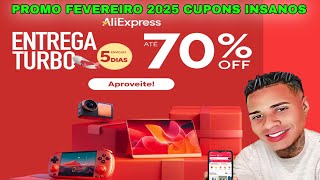 URGENTE PROMOÇÃO ALIEXPRESS FEVEREIRO 2025 CUPONS ATUALIZADOS DESCONTOS INSANOS [upl. by Irrahs582]