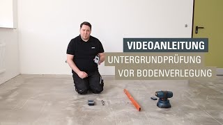 Untergrundvorbereitung zur Bodenverlegung von Vinylboden Laminatboden [upl. by Airdnahs]