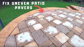 How to Fix Uneven Patio Pavers [upl. by Hakilam]