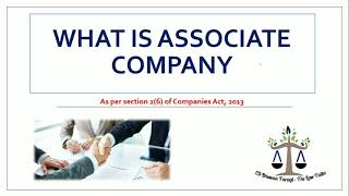 Associate Company as per Companies Act 2013 [upl. by Hniht]