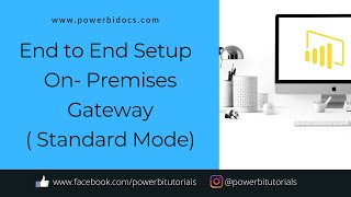 30  End to End Setup On Premises Data Gateway Standard Mode in Power Bi  Gateway Setup [upl. by Stephi]