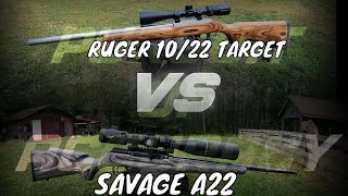 Ruger 1022 Target Vs Savage A22 50 yard accuracy test [upl. by Lali]