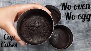 Eggless Cupcakes without oven easy chocolate cakes cake recipes [upl. by Eenal]