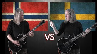 Norwegian Black Metal VS Swedish Black Metal Guitar Riffs Battle [upl. by Shulamith]