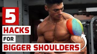 5 Gym Hacks for Bigger Shoulders [upl. by Rekoob]