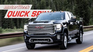 2021 GMC Sierra 2500 HD Denali  MotorWeek Quick Spin [upl. by Vargas909]