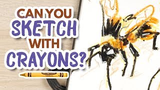 Can You Sketch With Crayons  Sketchbook Session [upl. by Emelin31]