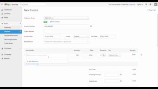 Zoho Invoice Creating Your First Invoice [upl. by Yekcin]