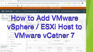 How to add ESXi Host to VMware vCetner 7 step by step [upl. by Ayeka510]