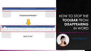 How to stop the toolbar menu from disappearing in Word Excel or PowerPoint [upl. by Barbi362]