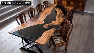 DIY Epoxy Table  Step by Step Instructions [upl. by Chickie]