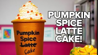 How To Make A PUMPKIN SPICE LATTE CAKE With COFFEE BUTTERCREAM  Yolanda Gampp  How To Cake It [upl. by Llenreb]