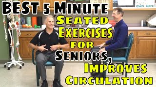 Best 5 Minute Seated Exercises for Seniors Improves Circulation [upl. by Nylirem]