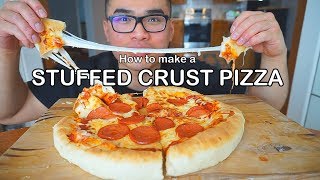 How to make a STUFFED CRUST PIZZA  EXTRA CHEESY [upl. by Muller]