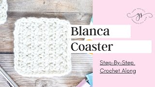 How To Crochet A Modern Coaster  Crochet Along StepByStep  CROCHET FOR BEGINNERS [upl. by Ativak18]