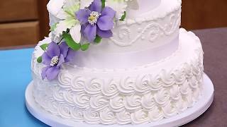 How To Make Your Own Buttercream Wedding Cake  Part 1  Global Sugar Art [upl. by Elohcan]