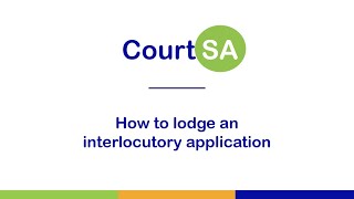 How to lodge an interlocutory application [upl. by Mauricio]