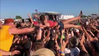 Rocklahoma 2018 side stage crowd surfing and mosh pits [upl. by Odnolor]