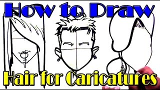 How to Draw Hair for Caricatures and Cartoons [upl. by Anaynek]