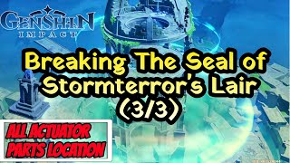 How to Activate 33 Light Actuators to Break the Seal in Stormterrors Lair  Genshin Impact [upl. by Sisi]