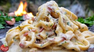 Best Carbonara Ever  Cooking in the Forest [upl. by Aihtnyc]