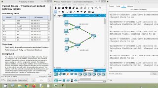 1035 Packet Tracer  Troubleshoot Default Gateway Issues [upl. by Raycher]