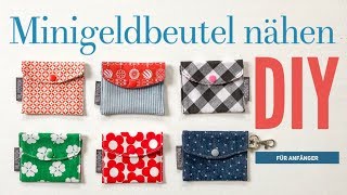 DIY  kleine Geldbeutel nähen  Schnitt  Anleitung [upl. by Georglana]