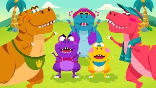 Tyrannosaurus Family ♪  Dinosaur Songs  Nursery Rhymes  Tidi Songs for Children★TidiKids [upl. by Akimak]