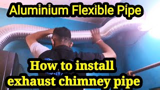 How to install Flexible Exhaust Pipe to Kutchina Kitchen Chimney [upl. by Levitan82]