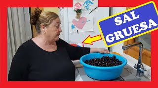 ⚫ APRENDE Cómo Preparar ACEITUNAS NEGRAS con SAL GRUESA 💖 [upl. by Viridi992]