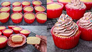 Vanilla Cup Cake Recipe Without Oven  Yummy [upl. by O'Malley]