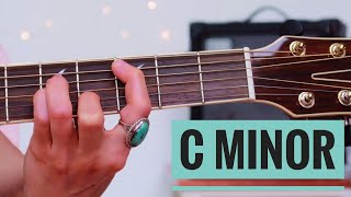 C minor Cm Chord  Beginner Guitar Lesson [upl. by Notyap379]