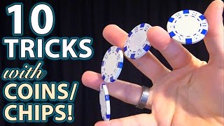 10 Best COIN amp Poker Chip TRICKS How to Tutorials [upl. by Artemisa735]