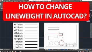 How To Change Lineweight in AutoCAD 2020 [upl. by Macleod]