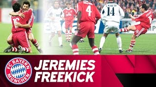 Jeremies Free Kick Goal Against Real Madrid  200001 Champions League [upl. by Einneg]