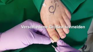 Podologie Gudrun ClaaßensTamponade bei Nagelschmerzen 10 [upl. by Yeargain188]