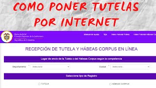 🔴 COMO PONER TUTELAS POR INTERNET [upl. by Ransom782]