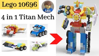 Lego classic 10696  4 in 1 Titan Mech  DIY instruction  building ideas [upl. by Sidnak]