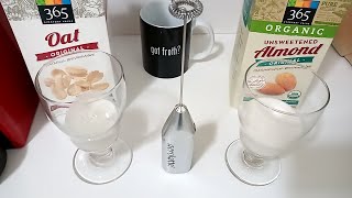 Oat Milk vs Almond Milk part 2 Frothing Test [upl. by Decato569]