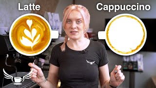 Latte VS Cappuccino whats the difference • Barista Training [upl. by Adev]