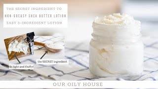 The Easiest Shea Butter Lotion Recipe  ONLY 3INGREDIENTS [upl. by Griffis]