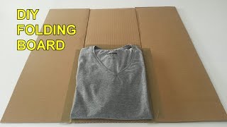 DIY T Shirt Folder  How to make a Flip Folding Board for Clothes from a Cardboard – Tutorial [upl. by Cupo]