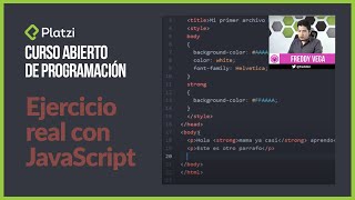 Aprende con Platzi  HTML CSS y JavaScript ejercicio real [upl. by Westmoreland]