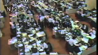 1987 Stock Market Crash stock footage  archival footage [upl. by Drallim]