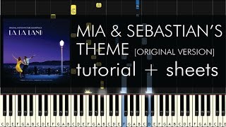 Mia amp Sebastians Theme  Piano Tutorial  How to Play  Original Version  Sheets [upl. by Agnesse]