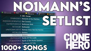 No1manns Setlist FOR CLONE HERO 1000 Custom Songs Download [upl. by Reaht]