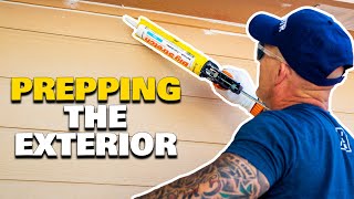 Painting a house ALONE Caulking The Exterior [upl. by Metsky]