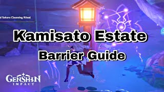 Kamisato Estate Barrier Guide  Cleansing Defilement World Quest Genshin Impact [upl. by Careaga]